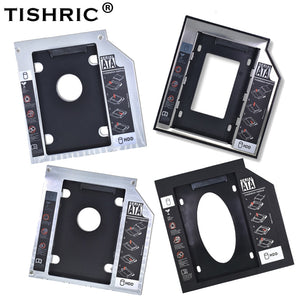 Tishric Aluminum/Plastic 9.5/12.7mm SATA 3.0 2.5" Universal HDD Caddy Case Enclosure Adapter DVD HDD Hard  Box For CD Optibay