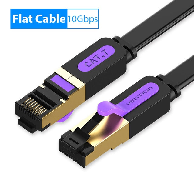 Vention Ethernet Cable RJ 45 Cat7 Lan Cable STP Network Cable 1M 2M 3m 5m 8m 10m 15M Patch Cord Cable for PC Router Laptop Cat 7