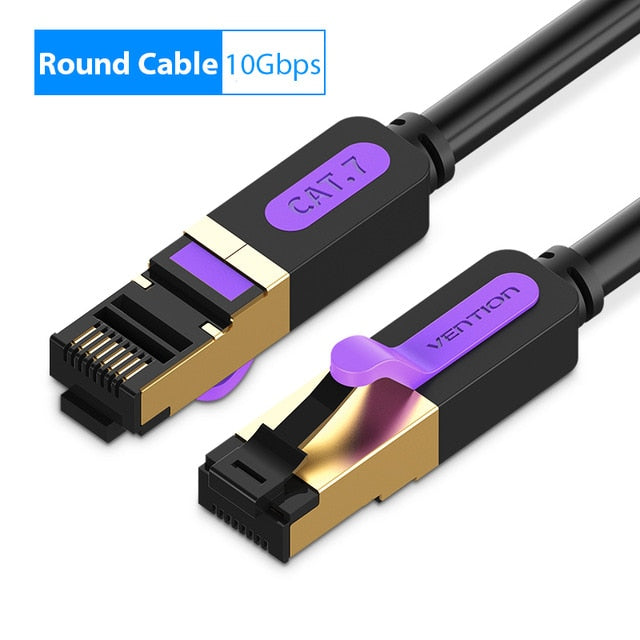 Vention Ethernet Cable RJ 45 Cat7 Lan Cable STP Network Cable 1M 2M 3m 5m 8m 10m 15M Patch Cord Cable for PC Router Laptop Cat 7