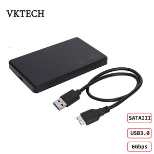 VKTECH HDD Case 2.5" SATA to USB 3.0 Adapter Hard Drive Enclosure For SSD Disk Case HDD Box USB 2.0 HD External HDD Enclosure