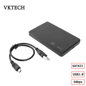 VKTECH HDD Case 2.5" SATA to USB 3.0 Adapter Hard Drive Enclosure For SSD Disk Case HDD Box USB 2.0 HD External HDD Enclosure