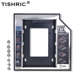 Tishric Aluminum/Plastic 9.5/12.7mm SATA 3.0 2.5" Universal HDD Caddy Case Enclosure Adapter DVD HDD Hard  Box For CD Optibay