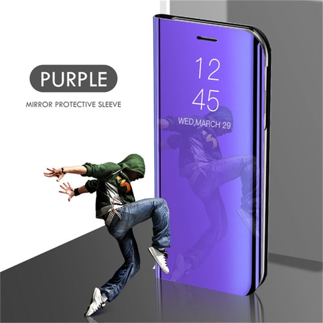 Smart Mirror Case For Samsung Galaxy S10 Note 10 Lite S20 Ultra S9 S8 Plus A51 A71 A20 A30 A40 A50 A60 A70 A70S M20 M30s Cover