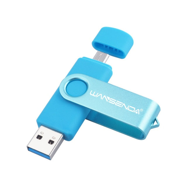 New Usb 3.0 Wansenda OTG USB flash drive for SmartPhone/Tablet/PC 8GB 16GB 32GB 64GB 128GB 256GB Pendrive High speed pen drive