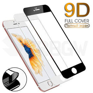 9D Curved Edge Full Cover Tempered Glass On The For iPhone 7 8 Plus Screen Protective Glass For iPhone 7 8 6 6S Plus Film Case