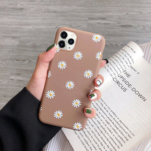 moskado Art Floral Daisy Phone Case For iPhone 11 X XR XS Max 6S 7 8 7Plus 5 Fashion Daisy Flower Case Soft TPU Back Cases Cover