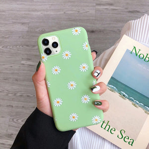 moskado Art Floral Daisy Phone Case For iPhone 11 X XR XS Max 6S 7 8 7Plus 5 Fashion Daisy Flower Case Soft TPU Back Cases Cover