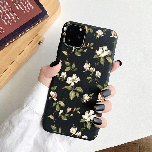 moskado Art Floral Daisy Phone Case For iPhone 11 X XR XS Max 6S 7 8 7Plus 5 Fashion Daisy Flower Case Soft TPU Back Cases Cover