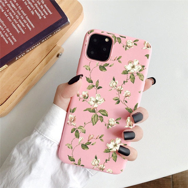 moskado Art Floral Daisy Phone Case For iPhone 11 X XR XS Max 6S 7 8 7Plus 5 Fashion Daisy Flower Case Soft TPU Back Cases Cover