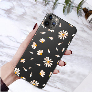 moskado Art Floral Daisy Phone Case For iPhone 11 X XR XS Max 6S 7 8 7Plus 5 Fashion Daisy Flower Case Soft TPU Back Cases Cover