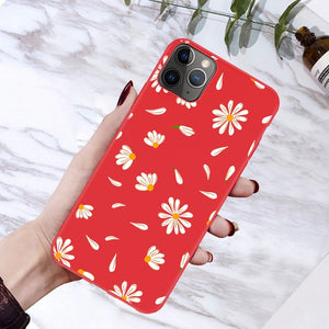 moskado Art Floral Daisy Phone Case For iPhone 11 X XR XS Max 6S 7 8 7Plus 5 Fashion Daisy Flower Case Soft TPU Back Cases Cover