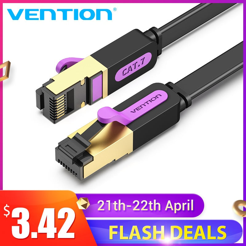 Vention Ethernet Cable RJ 45 Cat7 Lan Cable STP Network Cable 1M 2M 3m 5m 8m 10m 15M Patch Cord Cable for PC Router Laptop Cat 7