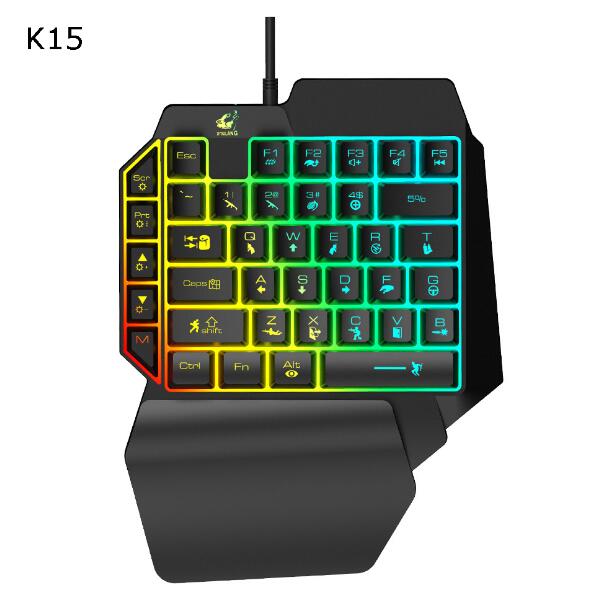 Single Handed Gaming keyboard one-handed keyboard Colorful Backlit Ergonomic Keypad For PUBG gun Game Player PC