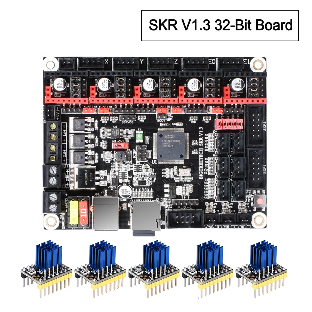 BIGTREETECH SKR V1.3 32 Bit Smoothieboard 3D Printer 32bit Control Board Parts vs MKS GEN L Sgen L TMC2130 tmc2209 tmc2208 a4988