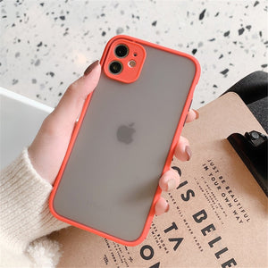 Mint Hybrid Simple Matte paragolpes teléfono caso para Iphone 11 Pro Max Xr Xs 6s 8 7 Plus a prueba de golpes suave Tpu silicona mate cubierta