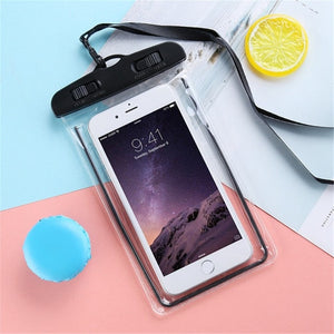 Waterproof Bag Mobile Phone Case for iPhone X 8 Underwater Luminous Phone Pouch Cover for Samsung S9 Clear PVC Sealed Swim Case