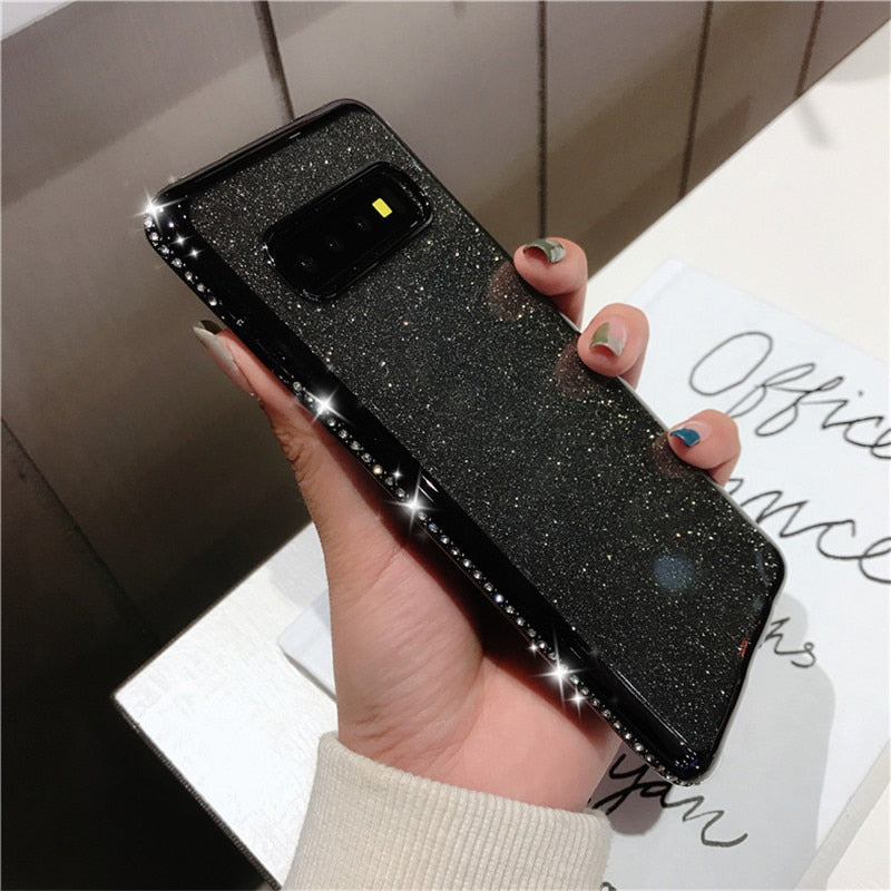 Silicone Glitter Phone Case For Samsung Galaxy S10 S9 S8 S20 Ultra S7 Edge A51 A71 A50 A10 A70 A20 A40 A10s Note 9 10 Plus Cover