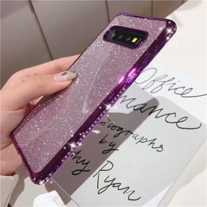 Silicone Glitter Phone Case For Samsung Galaxy S10 S9 S8 S20 Ultra S7 Edge A51 A71 A50 A10 A70 A20 A40 A10s Note 9 10 Plus Cover