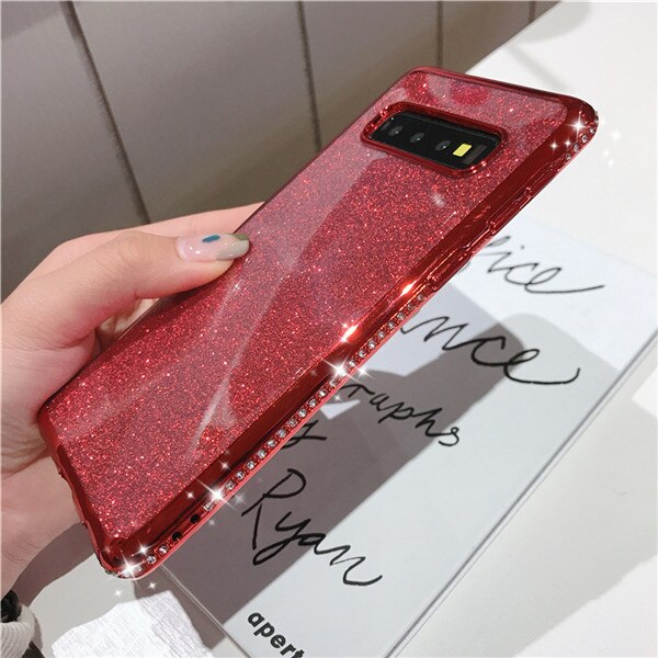 Silicone Glitter Phone Case For Samsung Galaxy S10 S9 S8 S20 Ultra S7 Edge A51 A71 A50 A10 A70 A20 A40 A10s Note 9 10 Plus Cover