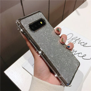 Silicone Glitter Phone Case For Samsung Galaxy S10 S9 S8 S20 Ultra S7 Edge A51 A71 A50 A10 A70 A20 A40 A10s Note 9 10 Plus Cover