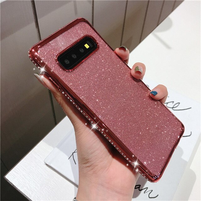 Silicone Glitter Phone Case For Samsung Galaxy S10 S9 S8 S20 Ultra S7 Edge A51 A71 A50 A10 A70 A20 A40 A10s Note 9 10 Plus Cover