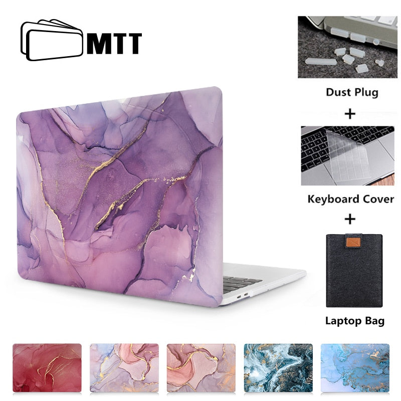 MTT Laptop Case For Macbook Air Pro Retina 11 12 13 15 16 Marble Cover for mac book 13.3 inch Touch Bar a1466 a1932 a2159 a2141