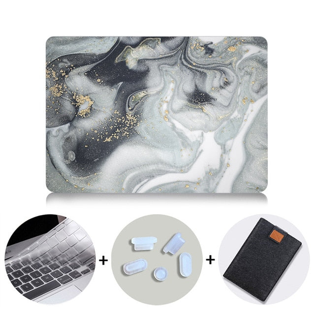 MTT Laptop Case For Macbook Air Pro Retina 11 12 13 15 16 Marble Cover for mac book 13.3 inch Touch Bar a1466 a1932 a2159 a2141