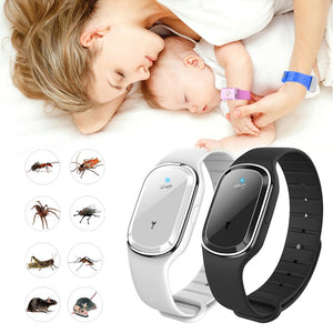 Ultrasonic Natural Mosquito Repellent Bracelet Waterproof Pest Insect Bugs Outdoor Kids Anti Mosquito Insect Wrist Bracelet