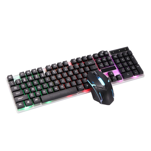 Combo PC Gamer LED Gaming Keyboard And Mouse Set Wired 2.4G Keyboard Gamer Keyboard Illuminated Gaming Keyboard Set For Laptop