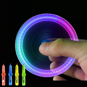 Interessant spielzeug Fingertip Rotierenden spinner Gyro spielzeug Stift Led Leucht Gyro Stift Büro ADHS EDC Anti Stress kinetische schreibtisch spielzeug